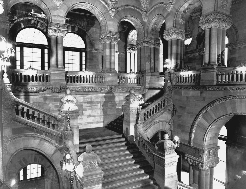 Detail of Staircase in the New York State Capitol by Anonymous