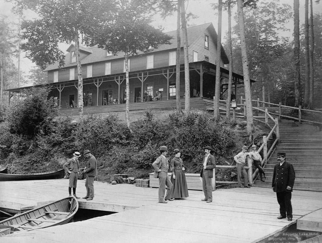 Detail of Boaters at Lake Lodge by Anonymous