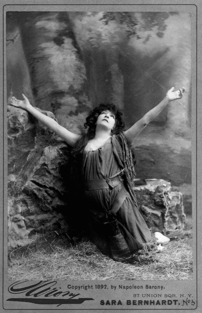 Detail of Actress Sarah Bernhardt Kneeling by Anonymous