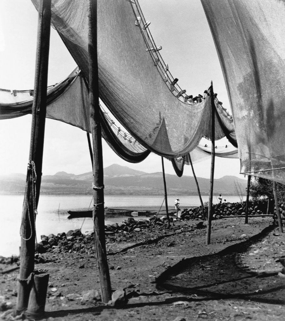 Detail of Drying Fishing Nets in Janitzio by Anonymous