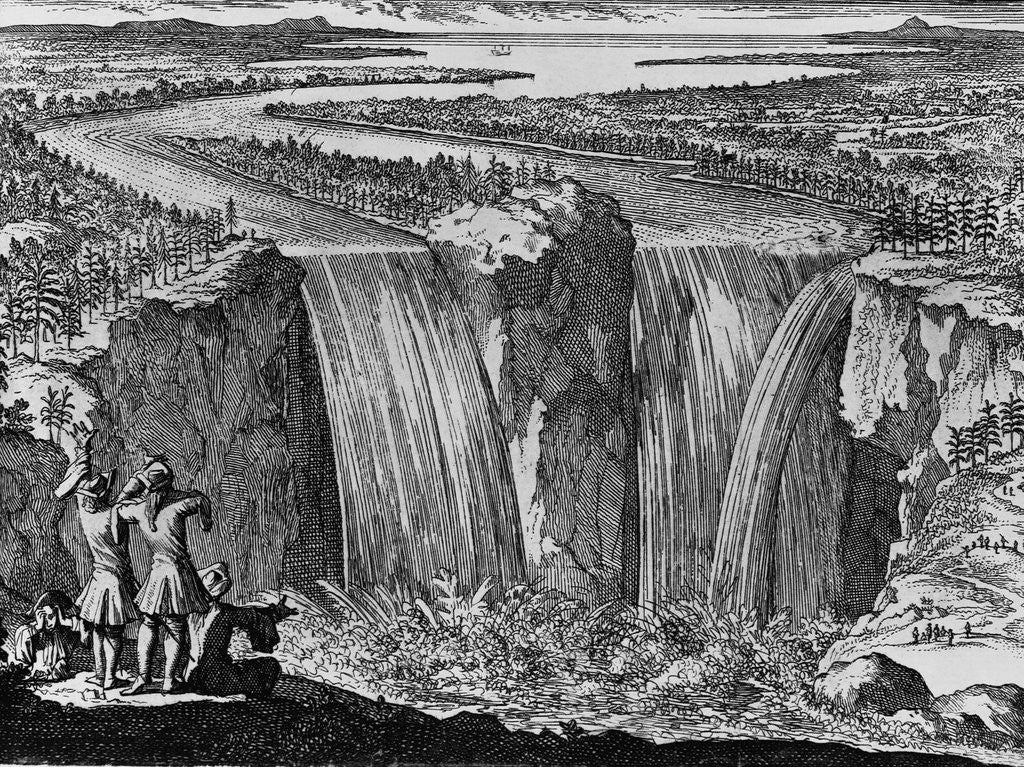 Detail of Niagara Falls by J. van Vianen