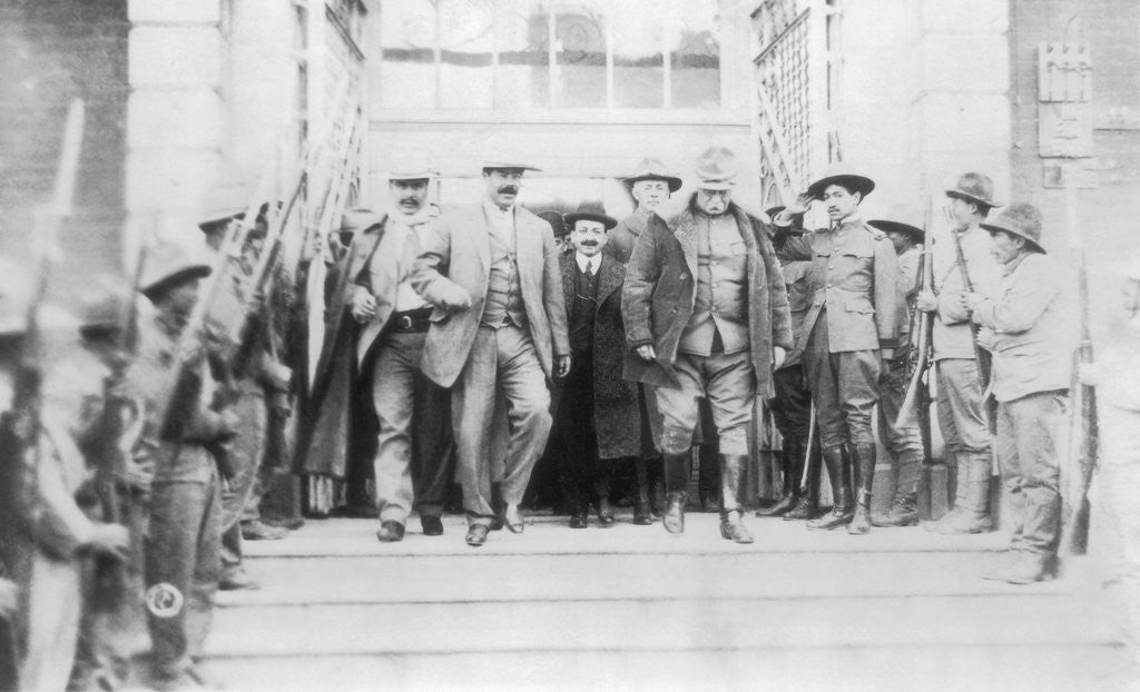 Detail of Pancho Villa and General Hugh Scott by Anonymous