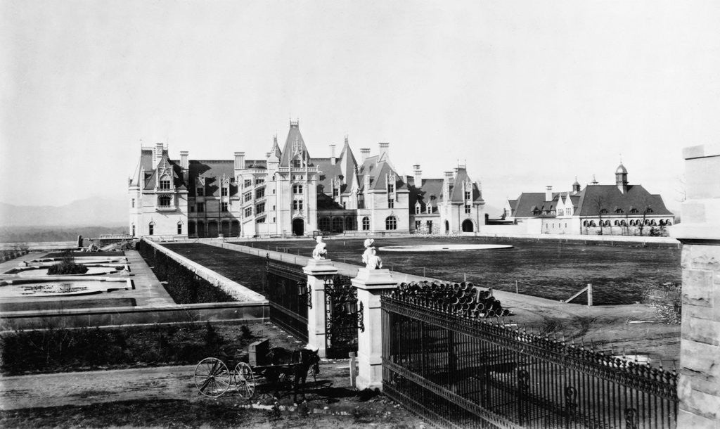 Detail of Home of George W. Vanderbit (Biltmore House), near Asheville, NC by T.H. Lindsey