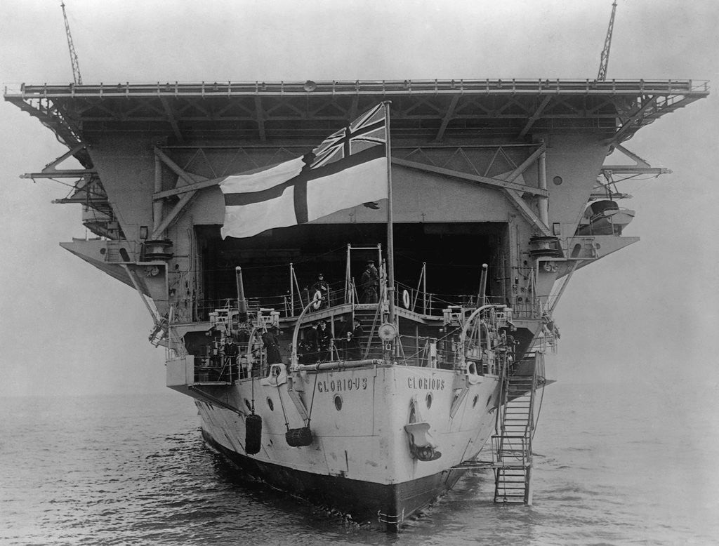 Detail of HMS Glorious, Converted Aircraft Carrier by Anonymous