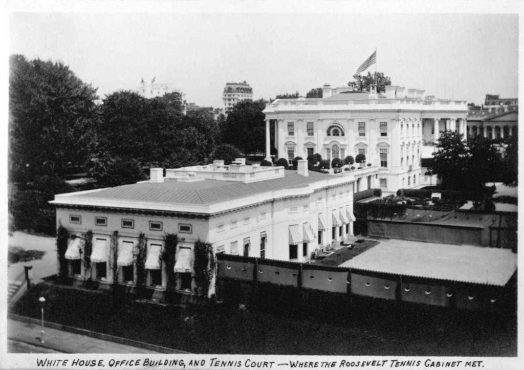 Detail of Tennis Court at the White House by Anonymous