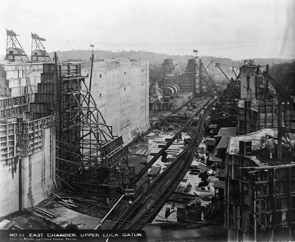 Detail of Gatun Upper Lock Under Construction by Anonymous