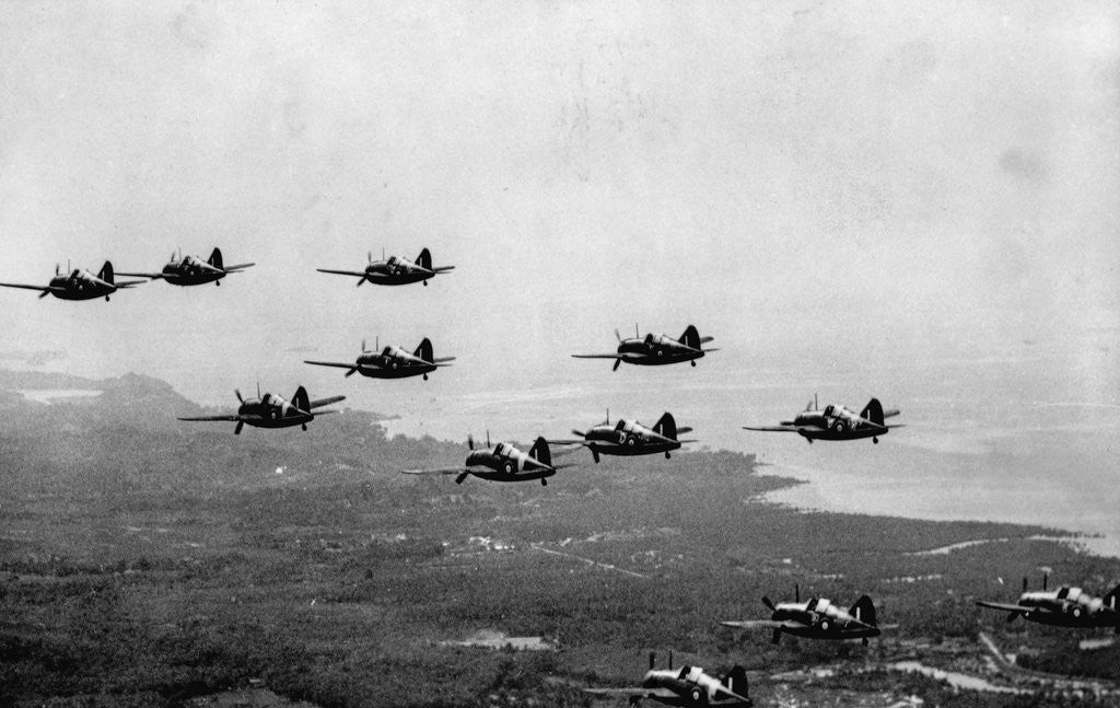 Detail of RAF Brewster Buffalo Fighters over Malaya by Anonymous