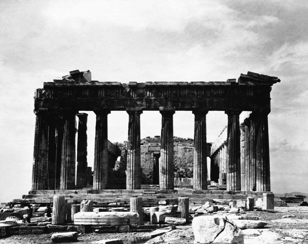 Detail of Acropolis, Parthenon, east side, Athens, Greece by Anonymous