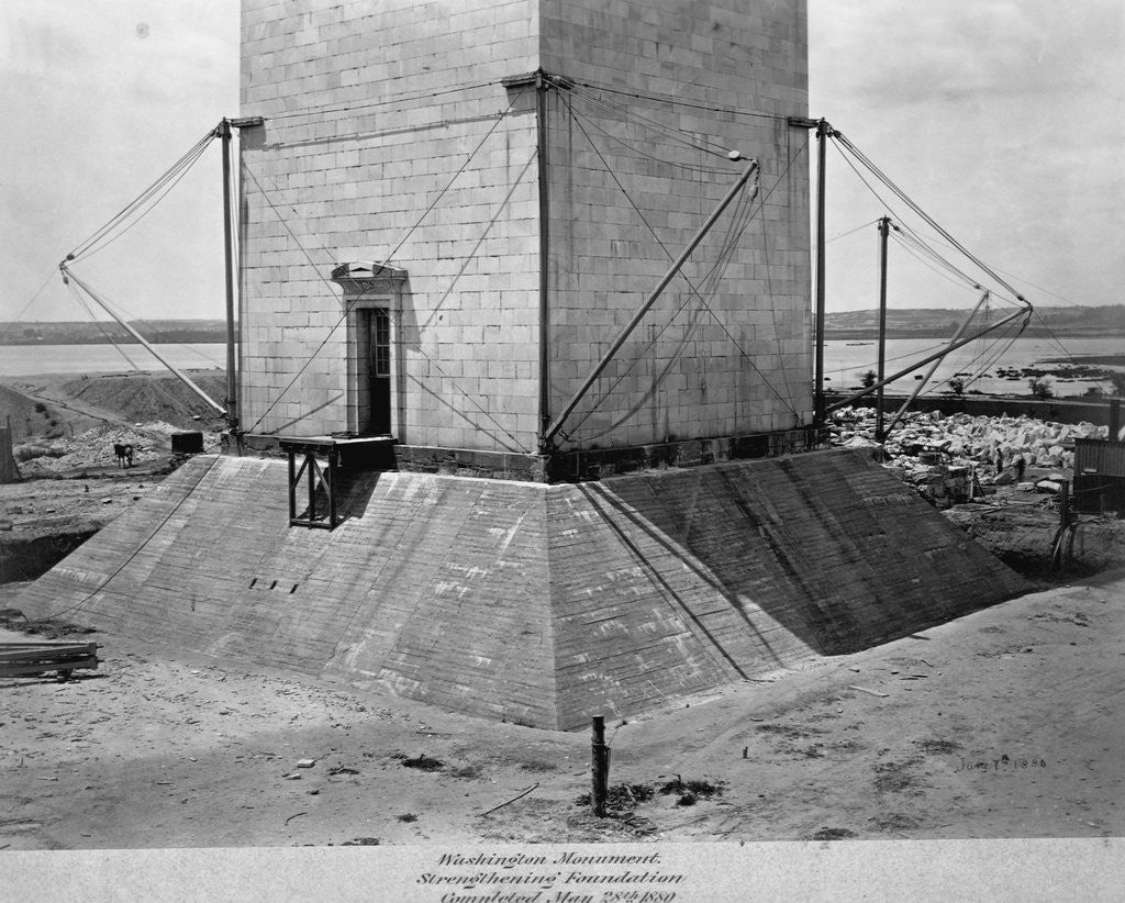 Detail of Strengthening the Foundation of Washington Monument by Corbis