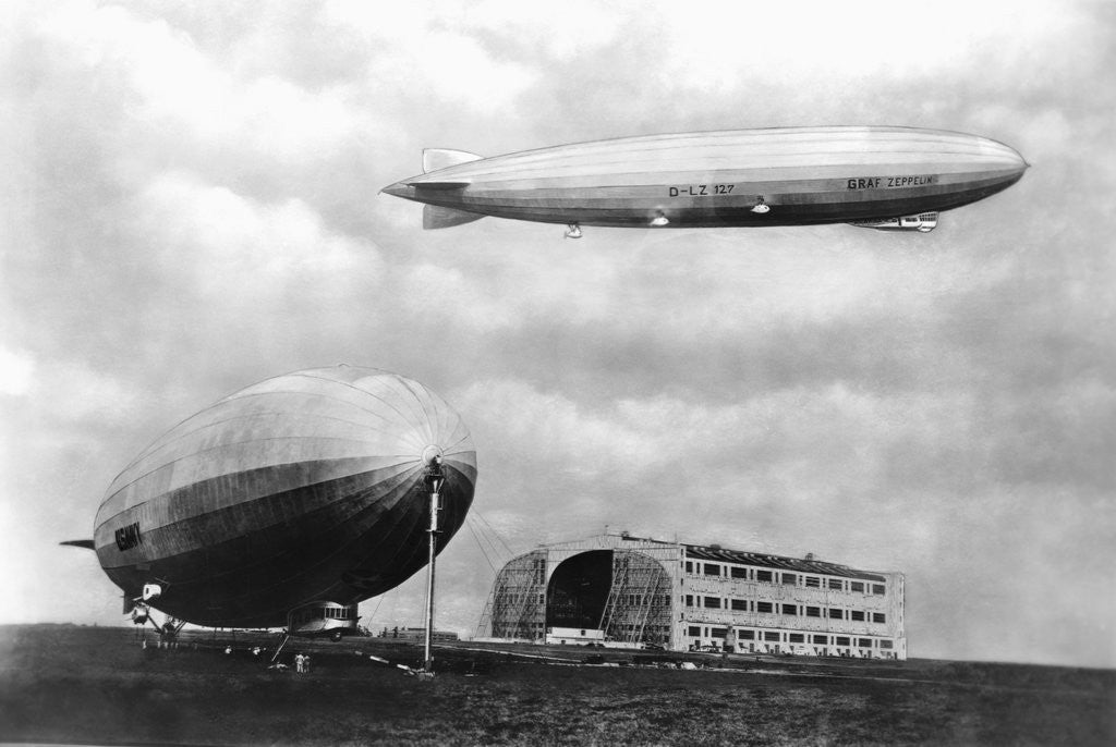 Detail of Airships at Lakehurst, New Jersey by Anonymous
