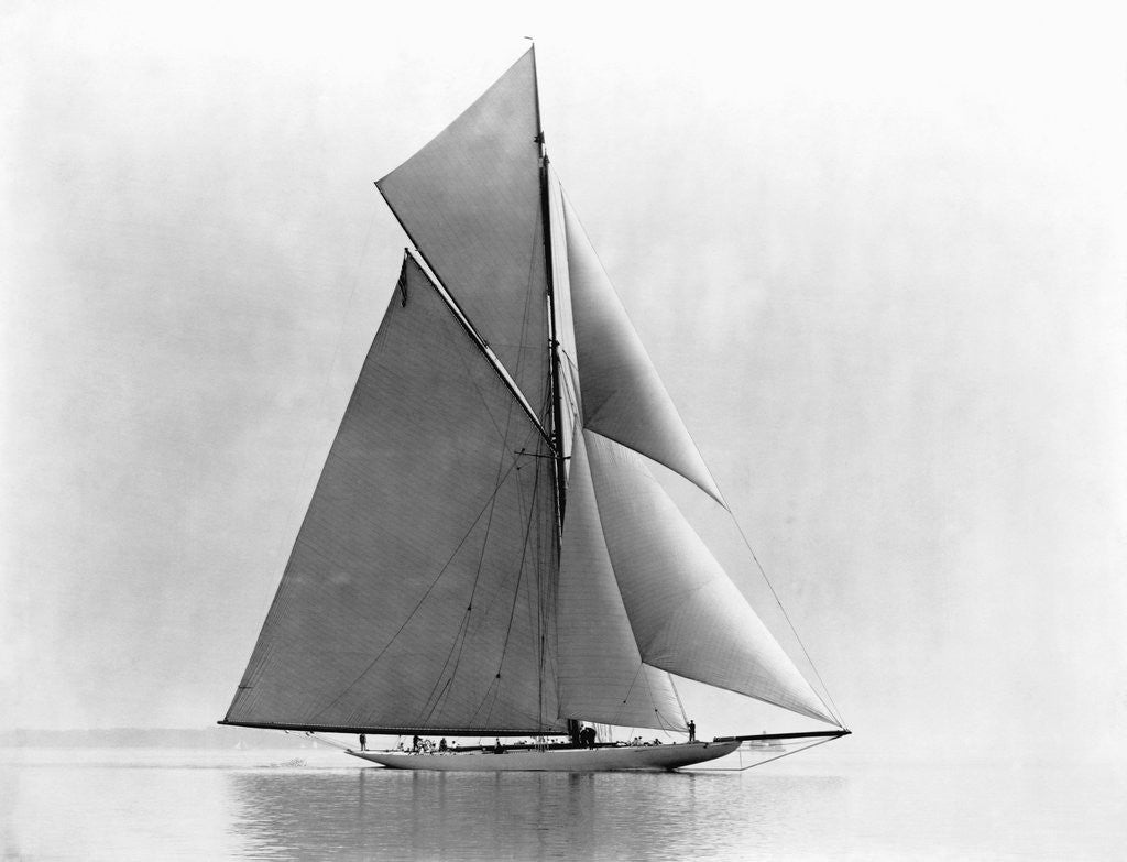 Detail of Yacht Reliance at Full Sail by Anonymous