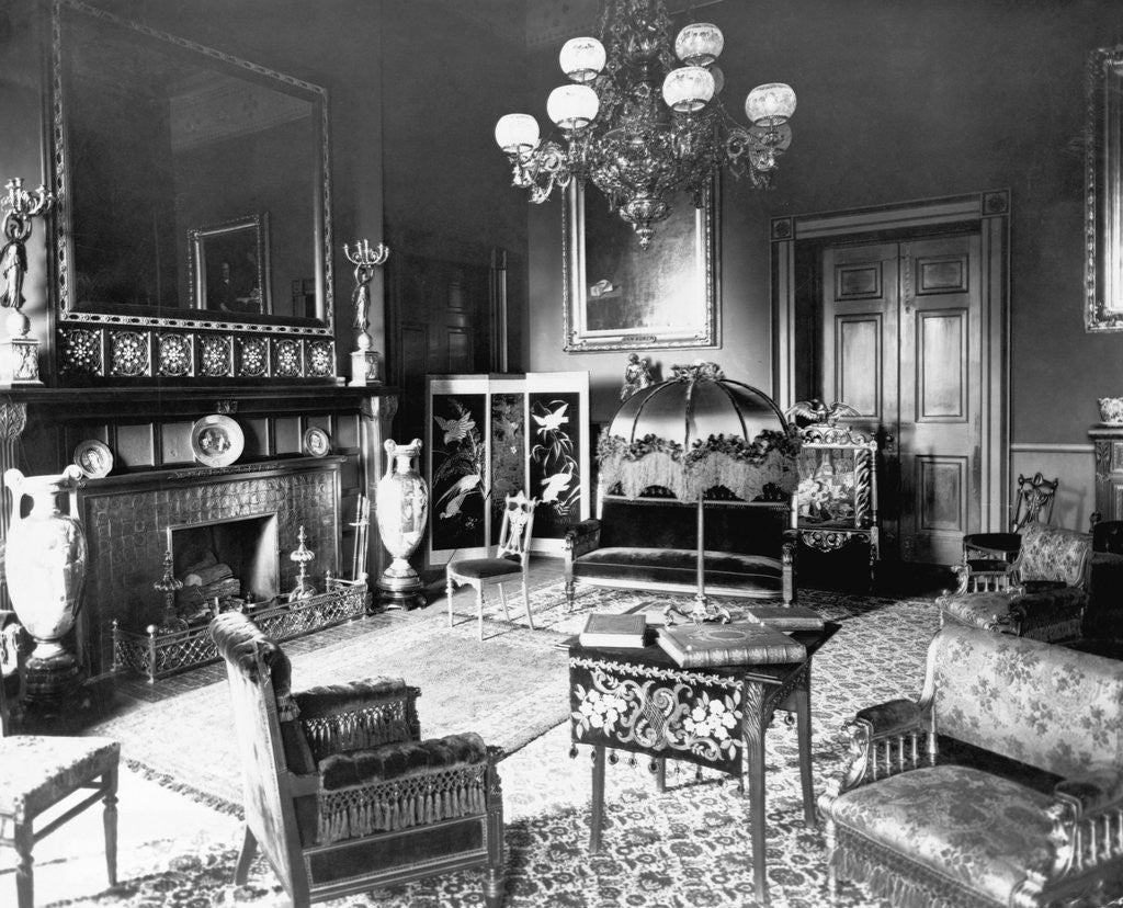 Detail of Red Room in the White House by Anonymous