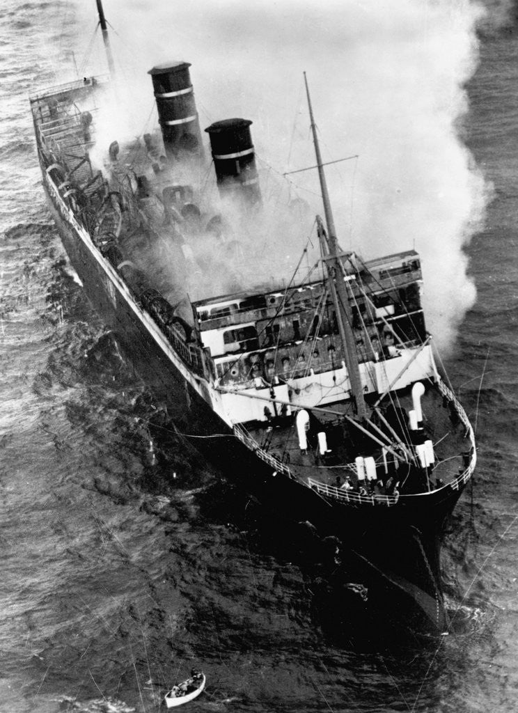 Detail of Morro Castle Burning at Sea by Corbis