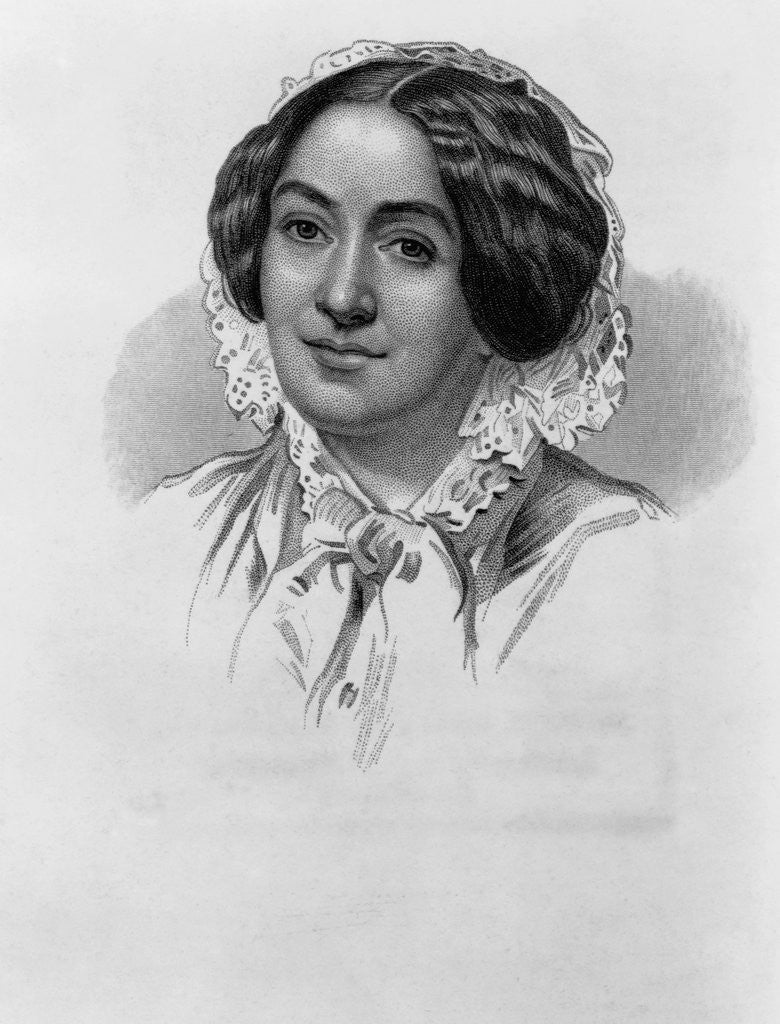 Detail of Engraving of Caroline Matilda Kirkland by Anonymous