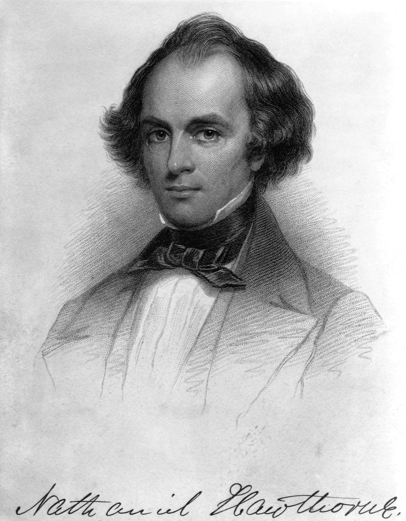 Detail of Nathaniel Hawthorne by T. Illibrown