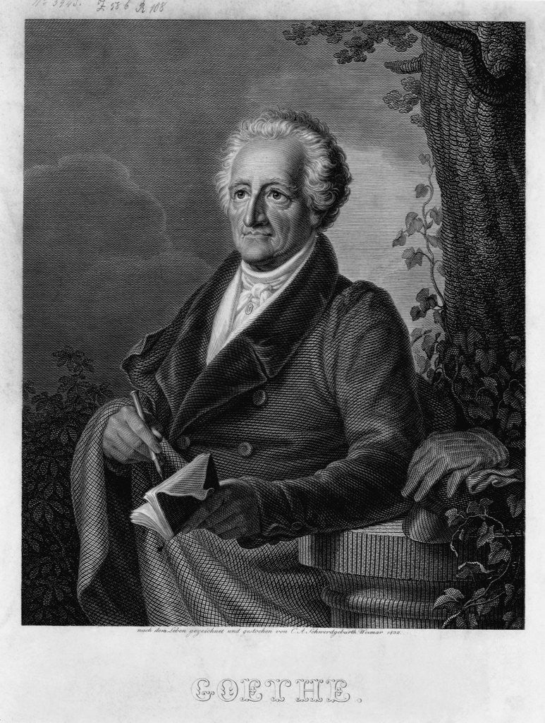 Detail of Goethe Engraving by Anonymous