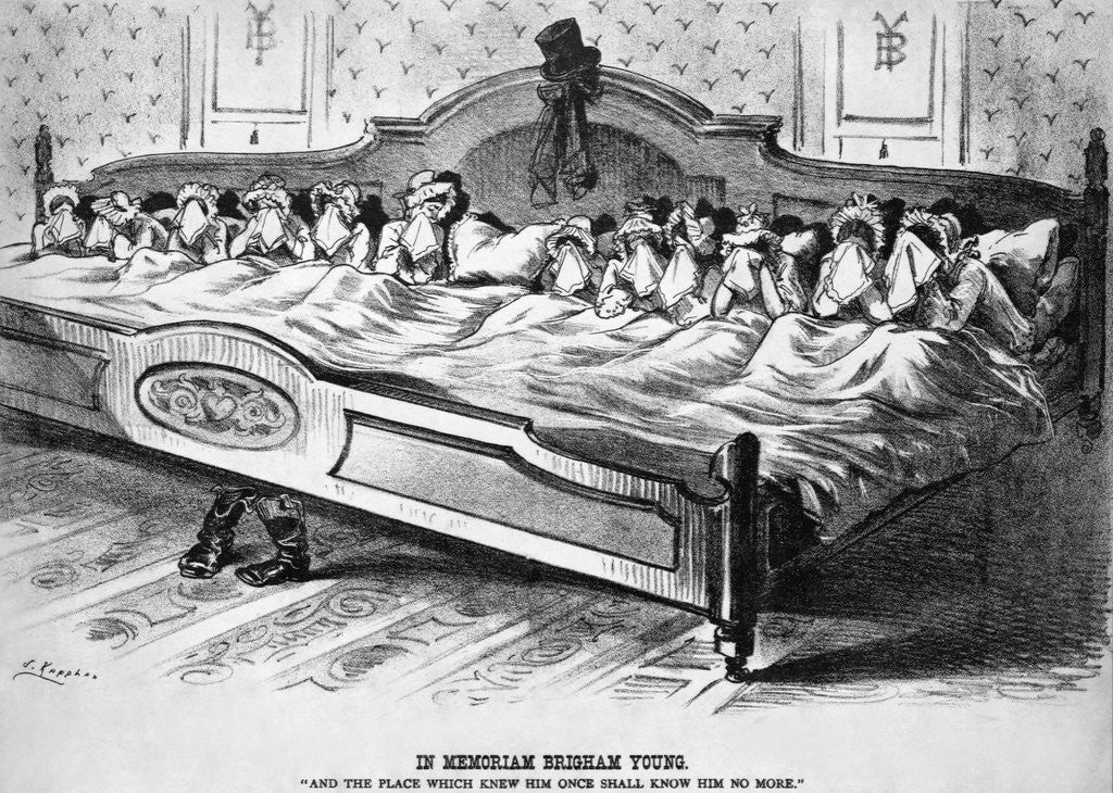 Detail of Wives Mourning Brigham Young by Anonymous