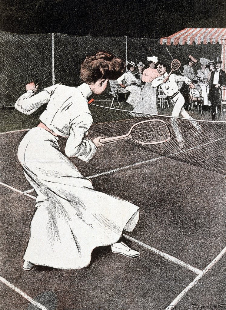 Detail of Tennis Match by Ferdinand von Reznicek