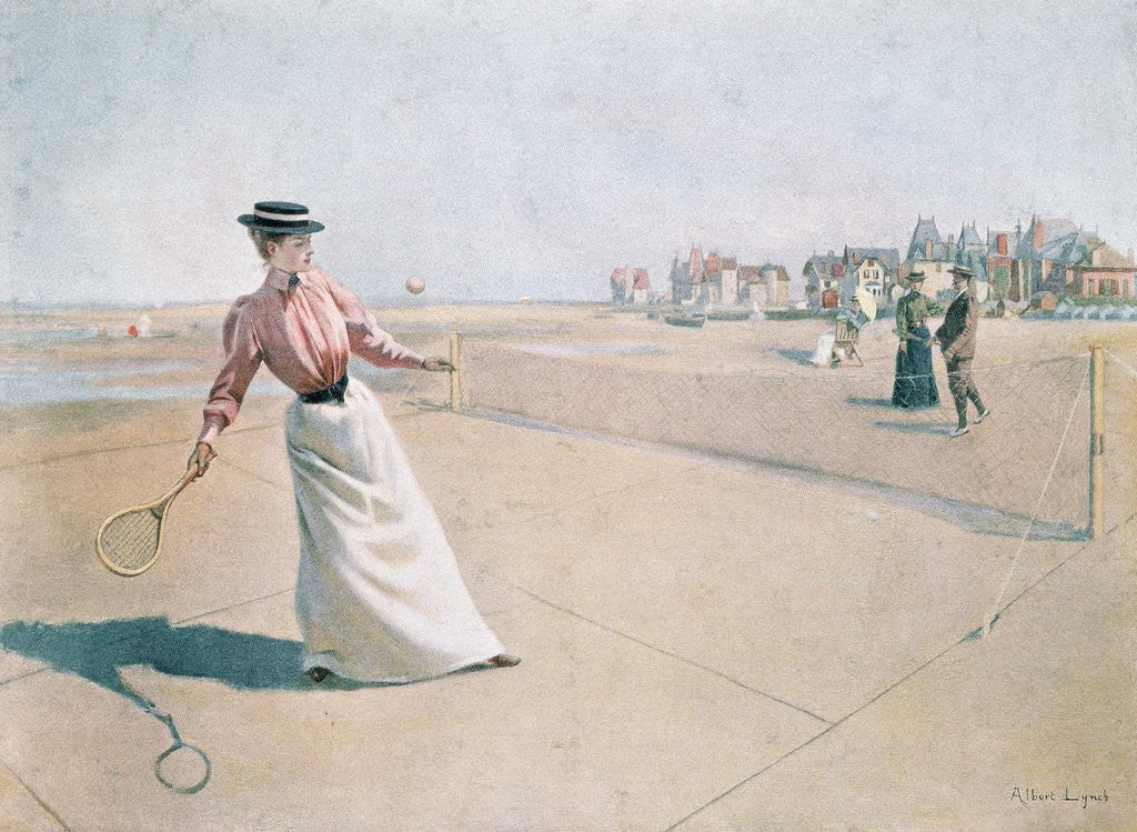 Detail of Game of Tennis by Albert Lynch