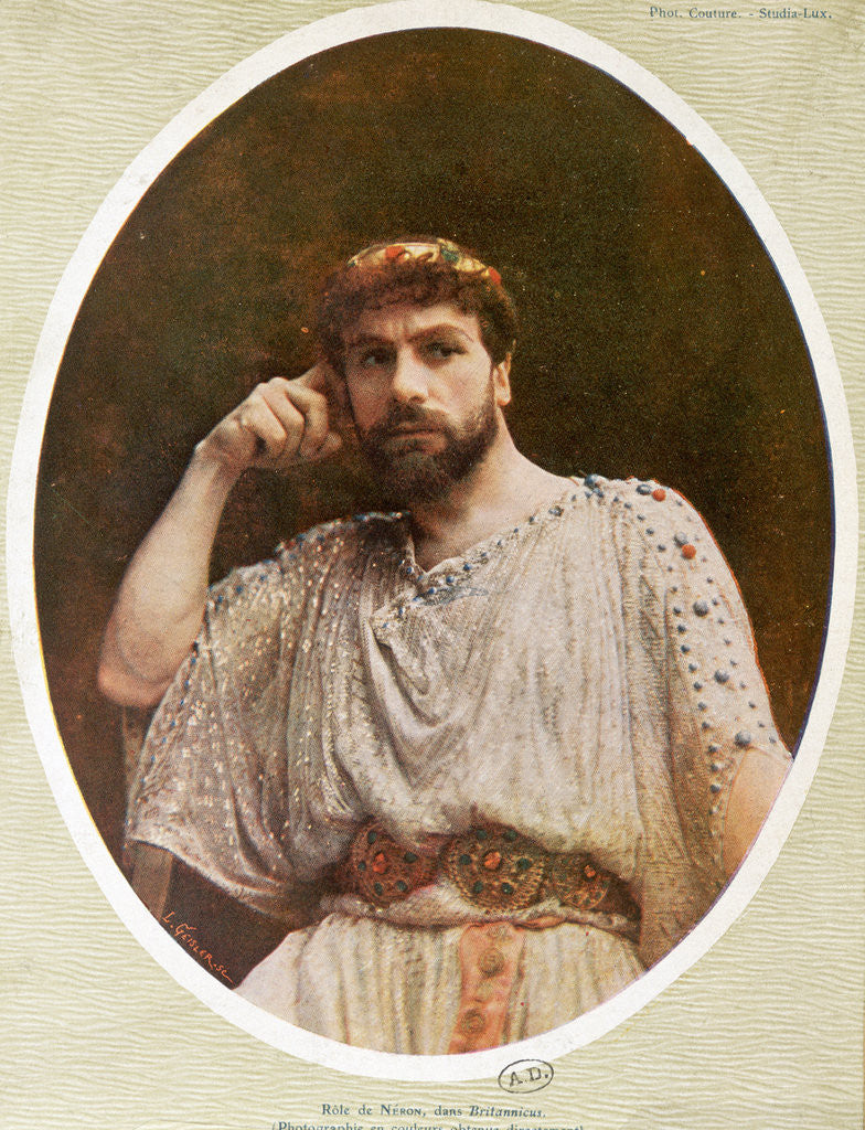 Detail of Albert Lambert as Nero in Jean Racine's Britannicus by Corbis