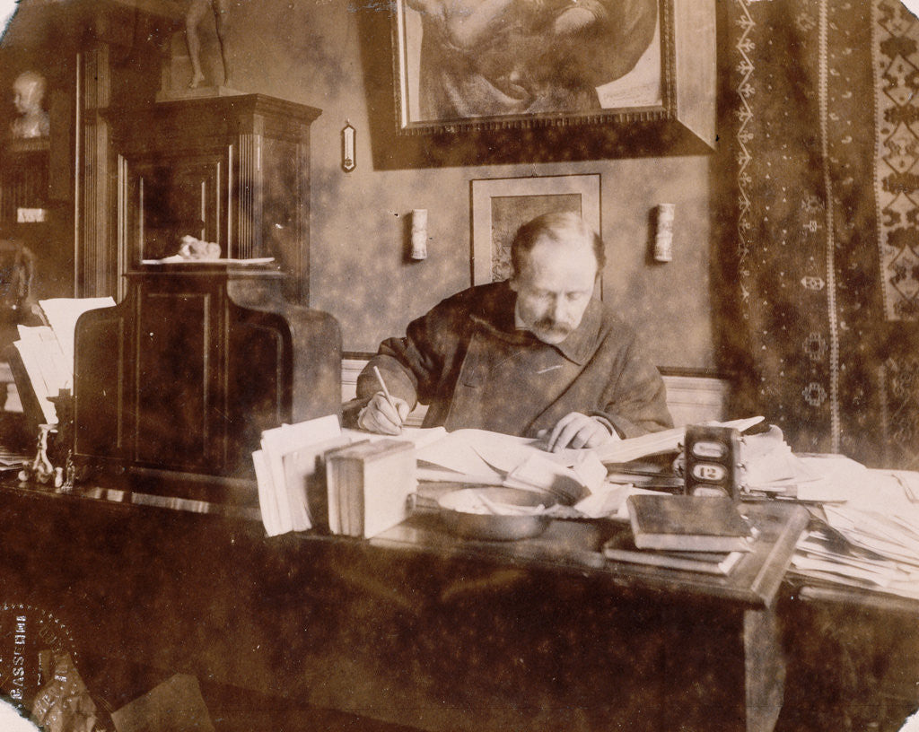 Detail of Photograph of Jules Massenet in His Study by Anonymous