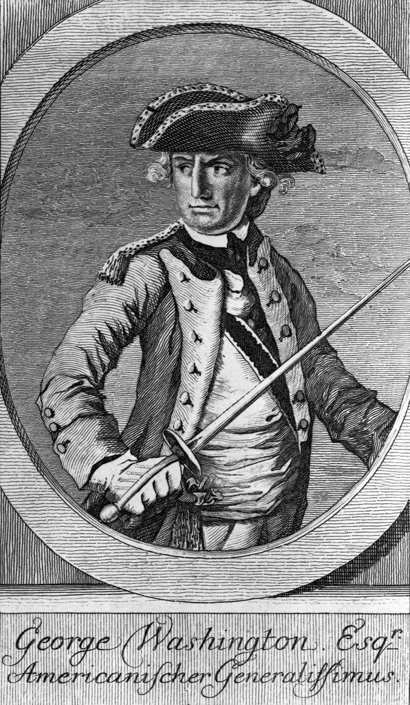 Detail of Portrait of George Washington by Anonymous
