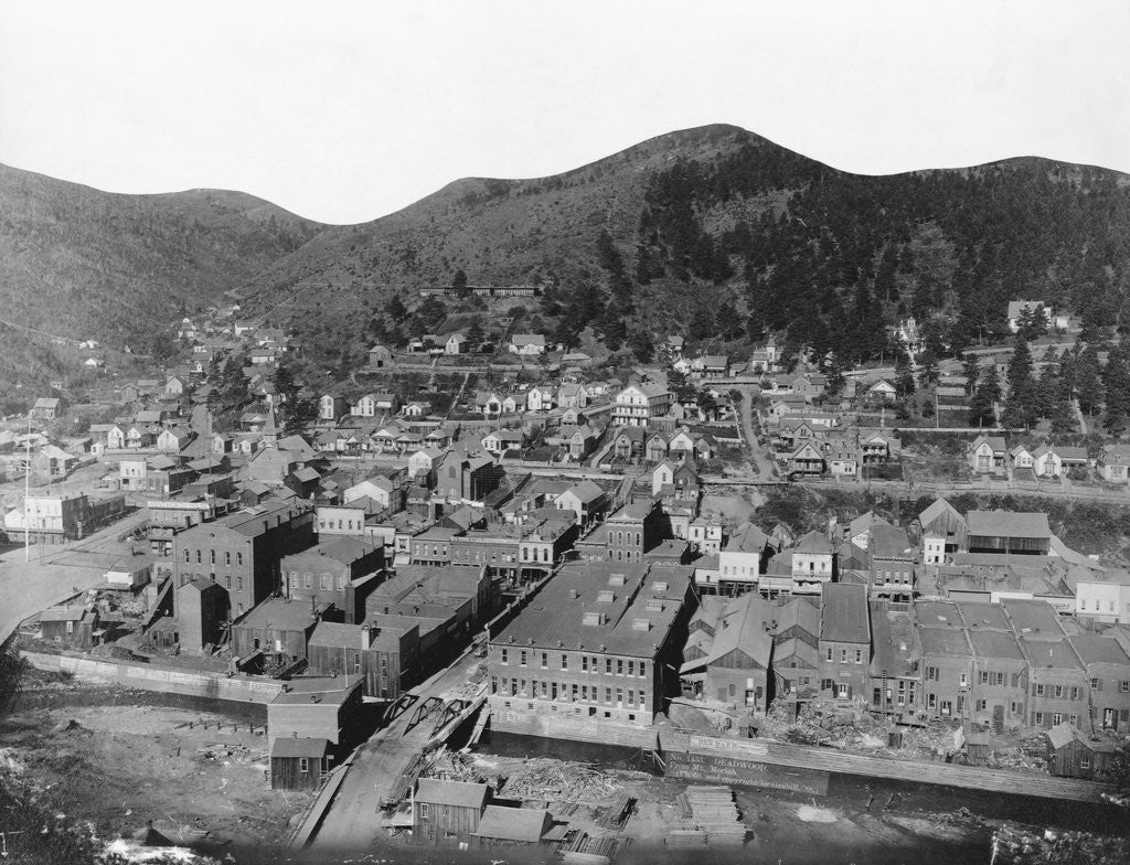 Detail of Deadwood, South Dakota from Mount Moriah by Anonymous