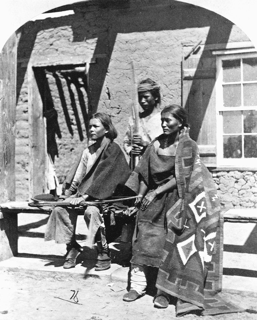 Detail of Navajos in Fort Defiance by Anonymous