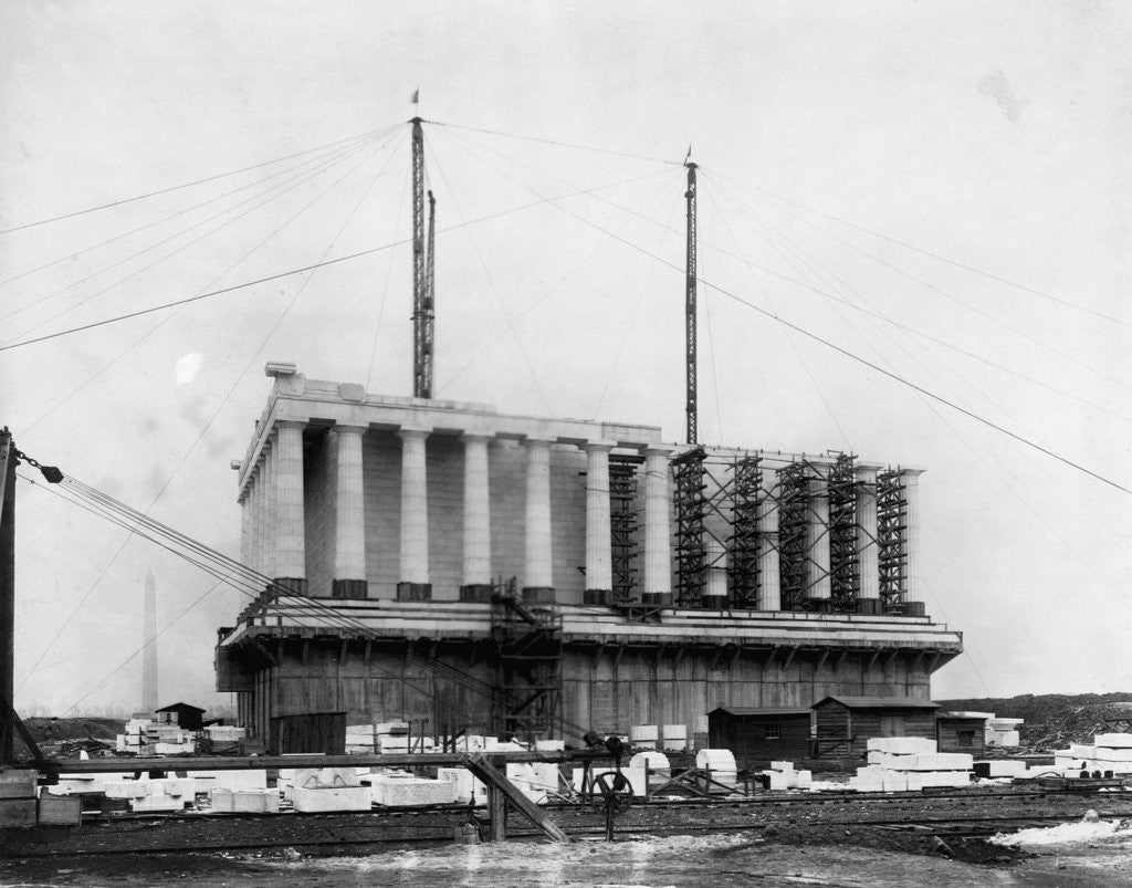 Detail of Construction of the Lincoln Memorial by Anonymous