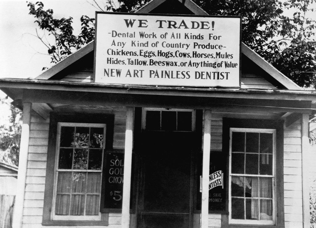 Detail of Sign on Dentist House by Anonymous