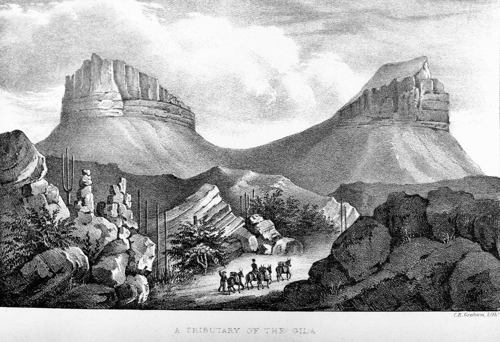 Detail of A Tributary of the Gila by C. B. Graham