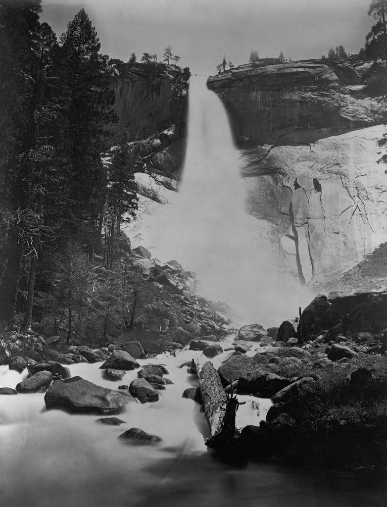 Detail of 2 Views and landmarks of the Yosemite Valley, Calif. Nevada Falls 6 photos by Carleton E. Watkins