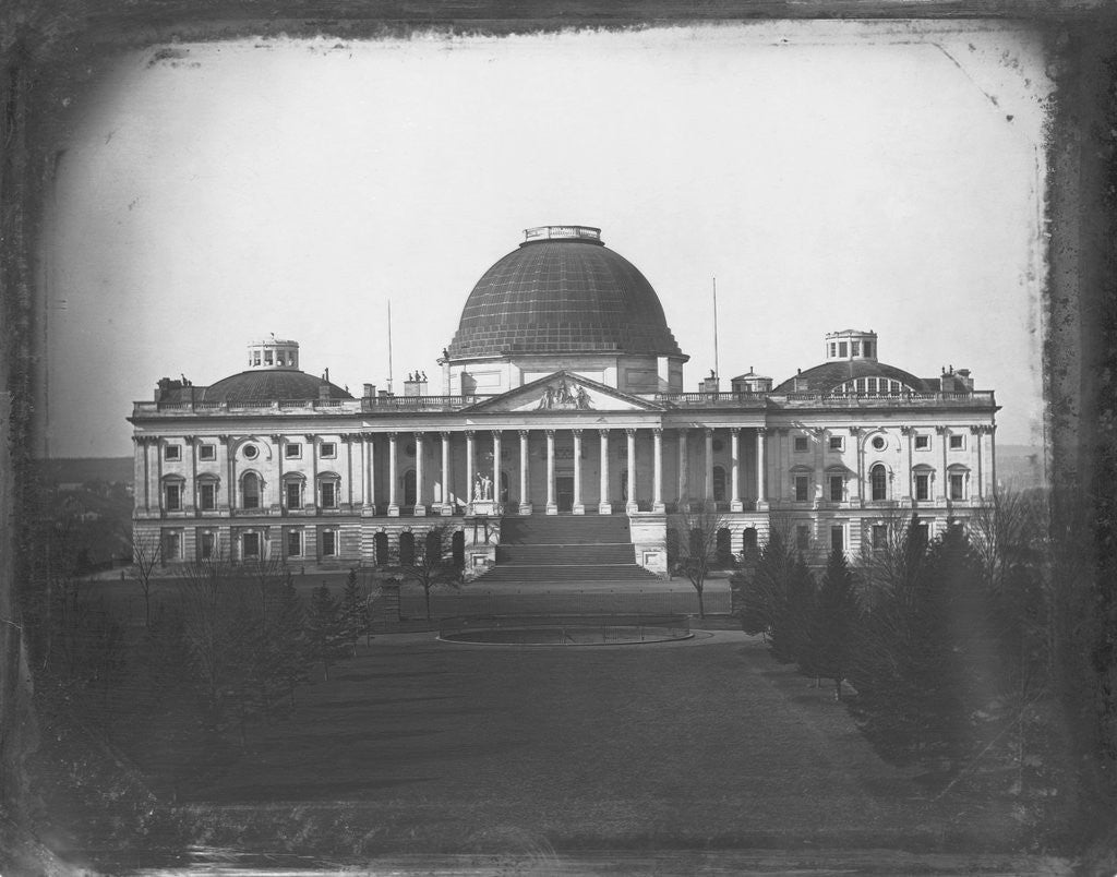 Detail of East Face of U. S. Capitol in 1846 by Anonymous