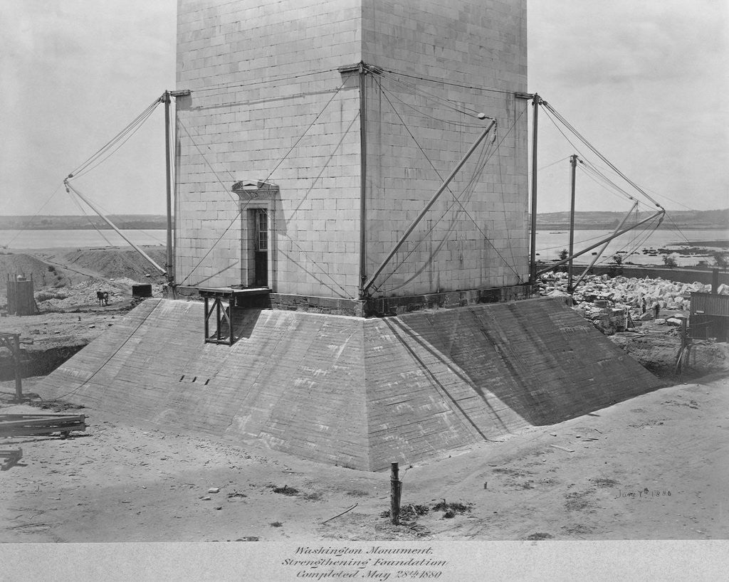 Detail of Strengthening the Foundation of Washington Monument by Anonymous