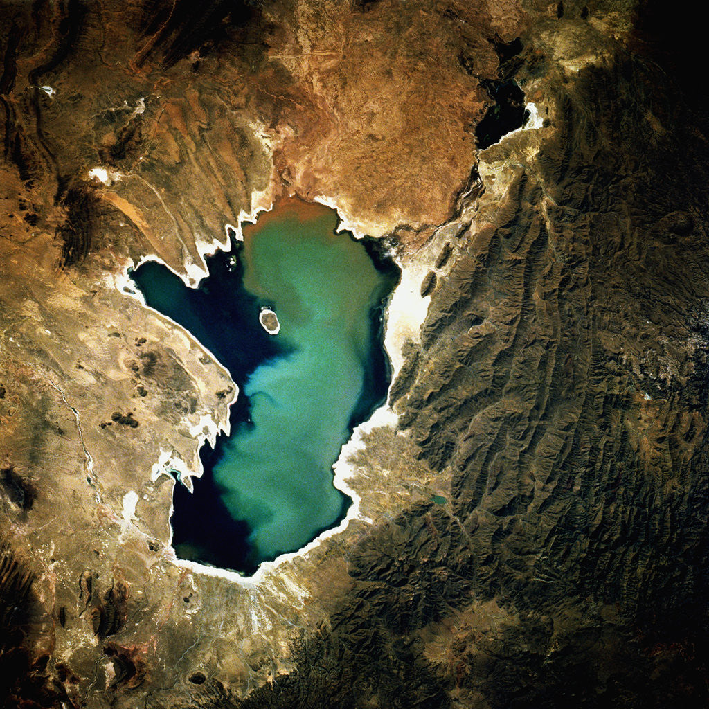 Detail of Low-Earth-Orbit View of Lake Poopo by Anonymous