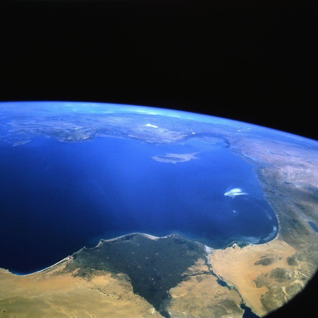 Detail of Eastern Mediterranean Sea from Space by Anonymous