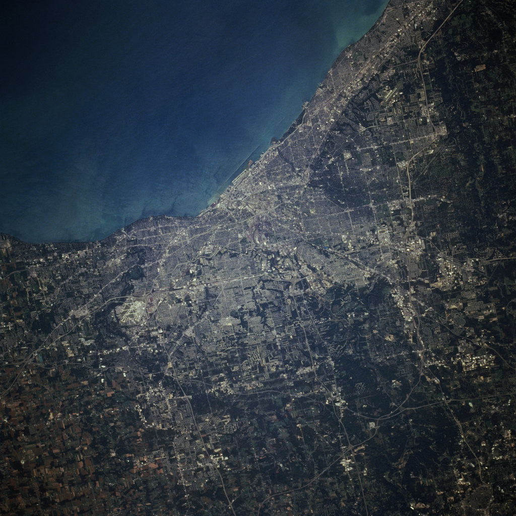 Detail of Cleveland from Orbit by Corbis