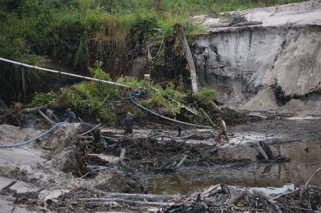 Detail of Workers at the Aspi Goldmine by Anonymous