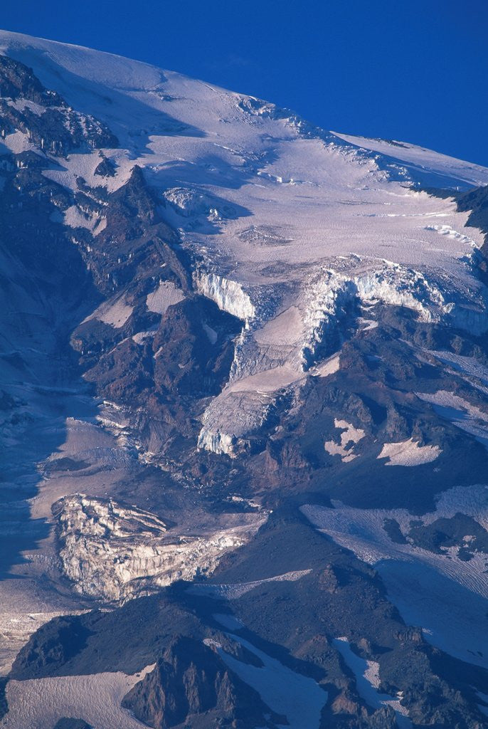 Detail of Snow Covered peak of Mount Rainier in the Cascade Mountain Range by Anonymous