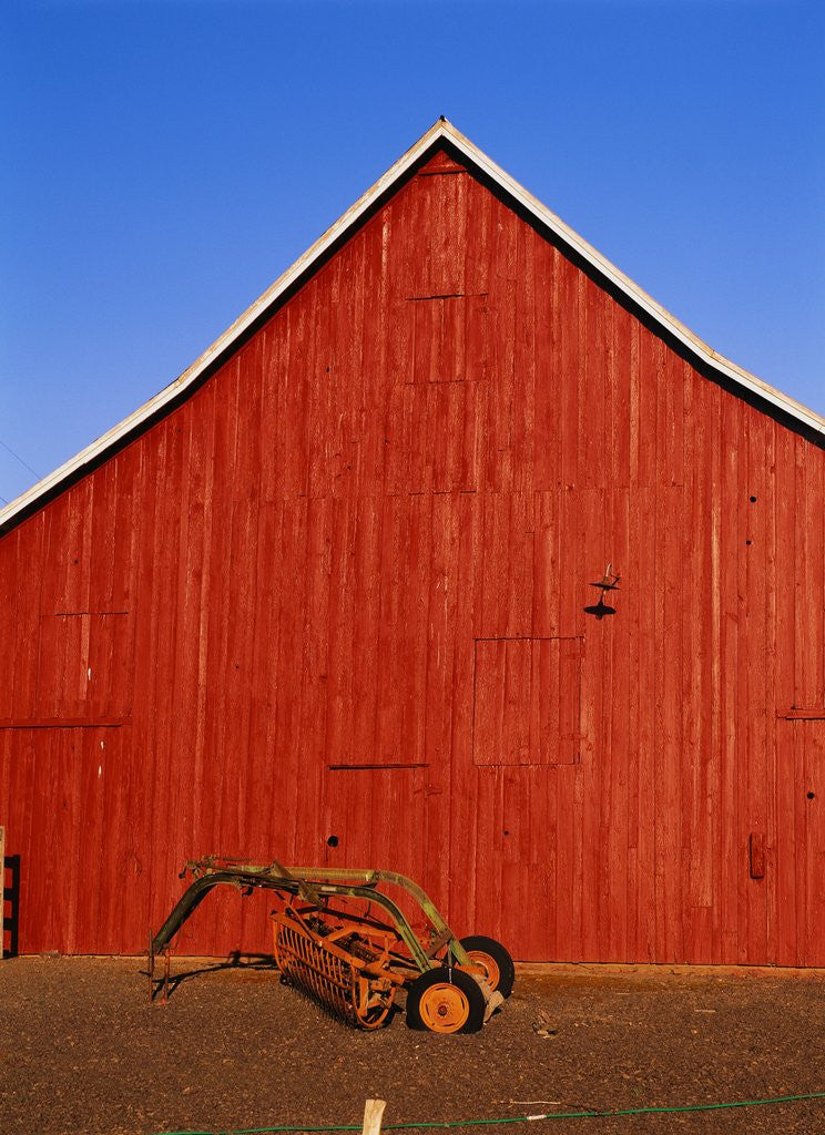 Detail of Planter in Front of Red Barn by Anonymous