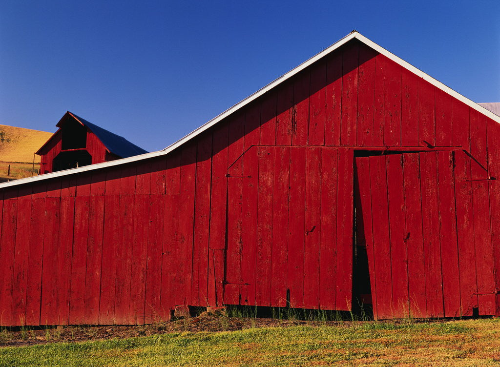 Detail of Red Barns by Anonymous