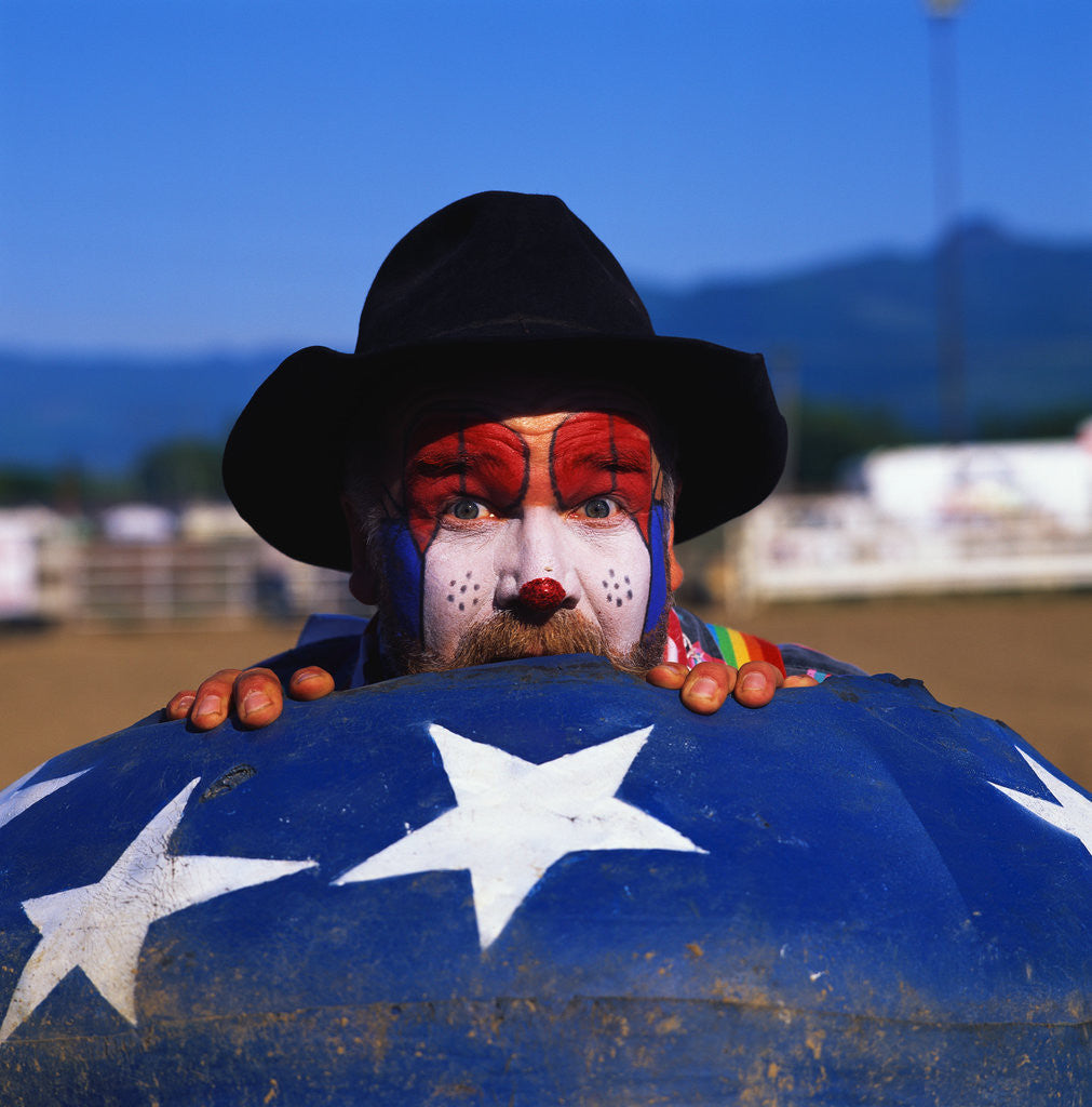 Detail of Rodeo Clown by Anonymous