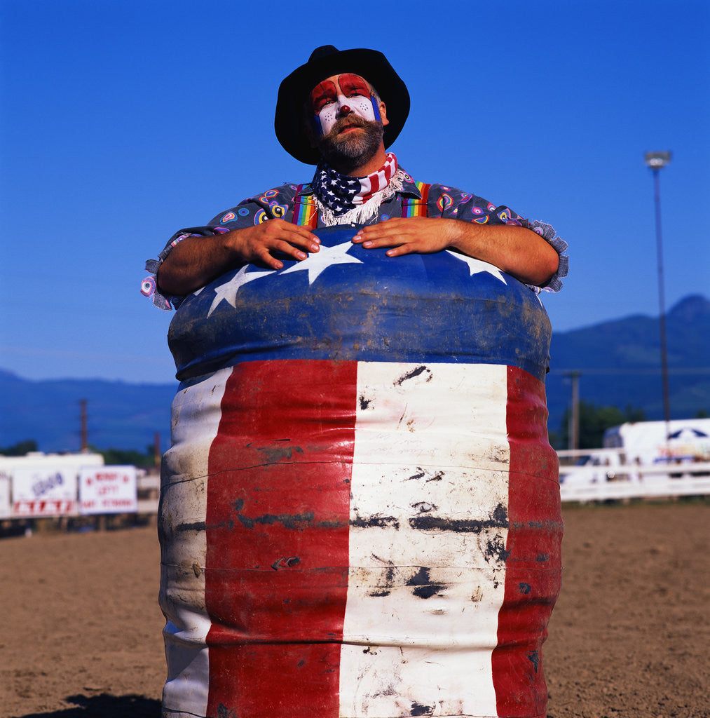 Detail of Rodeo Clown by Corbis