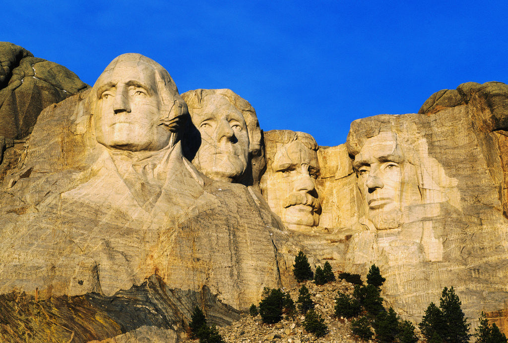 Detail of Morning Light on Mount Rushmore Memorial by Anonymous