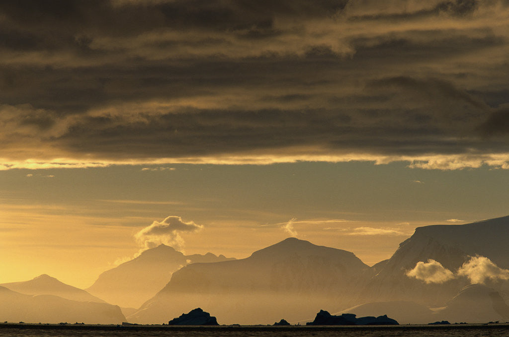 Detail of Dark Clouds Above Mountains by Anonymous