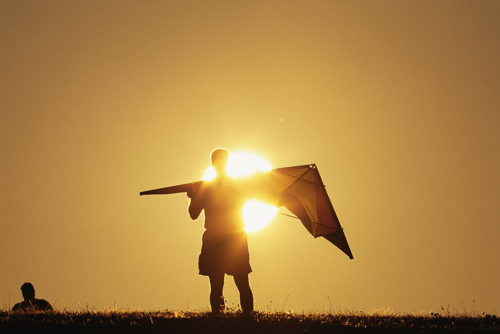 Detail of Silhouette of Kite Flier by Anonymous