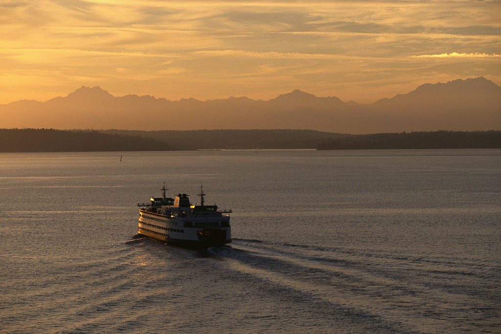 Detail of Ferry Boat in Elliot Bay by Anonymous