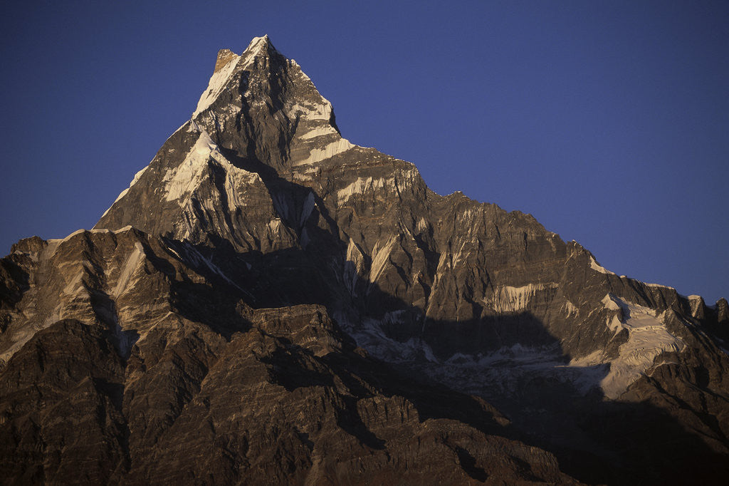 Detail of Sun Setting on Machhapuchare by Anonymous