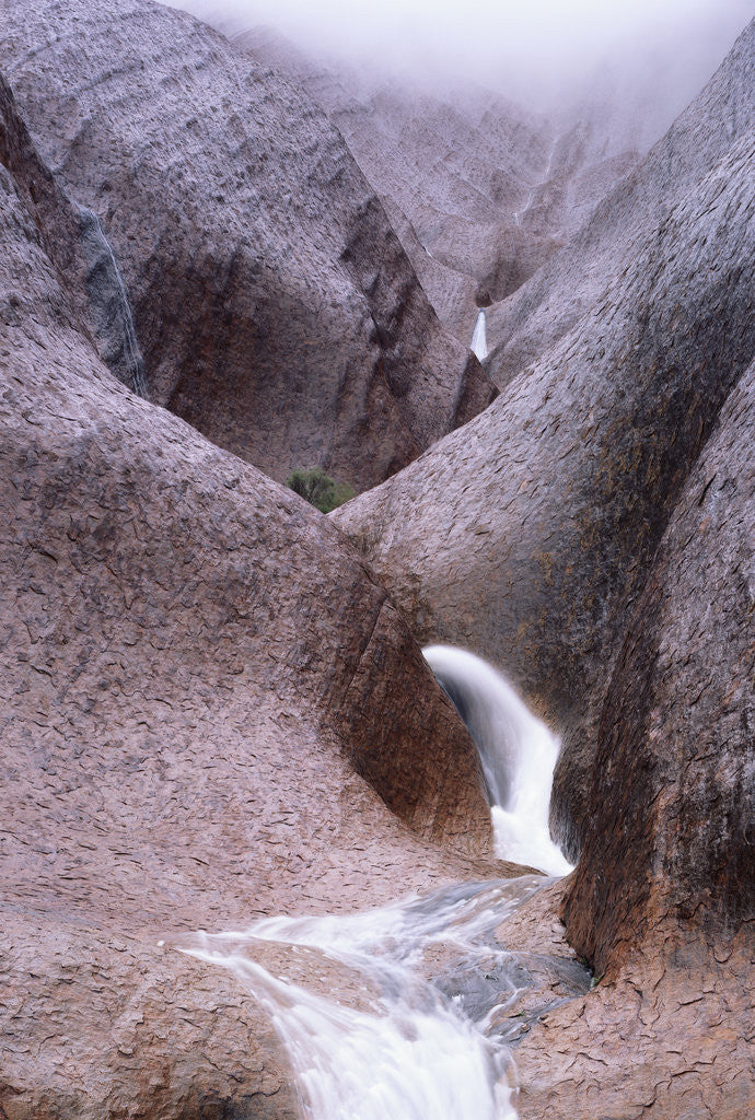 Detail of Water Cascading from Ayers Rock by Anonymous