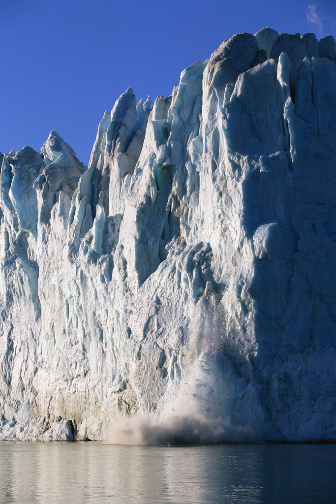 Detail of Ice Block Breaking off of Glacier by Anonymous